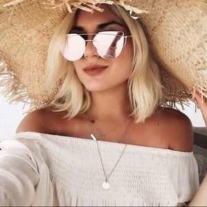 Trendy Pink Mirrored Sunglasses